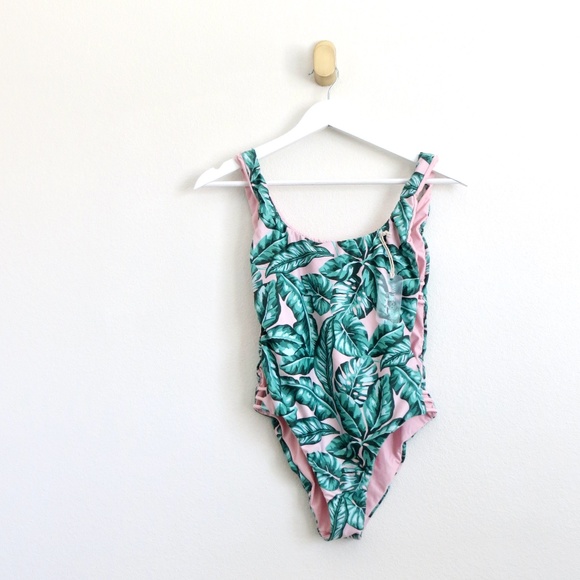 NEW! Kenny Flowers Watercolors The Beverly Hills ONE PIECE Swimsuit Tropical M - Picture 4 of 7